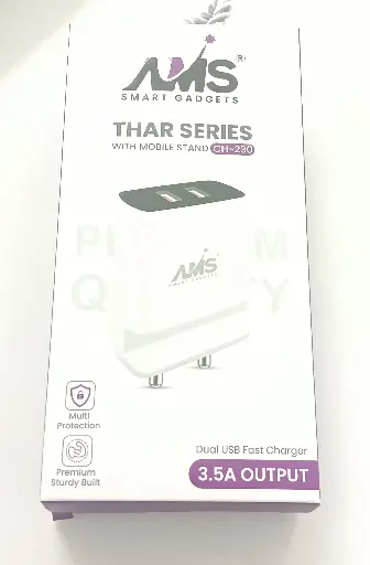 AMS Thar Series Mobile Stand CH-230 DUAL USB FAST CHARGER 3.5A OUTPUT