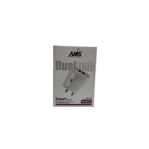 AMS Smart Gadgets Dual Usb Expert Series It Does Charge Two Devices At Full Speed Without Dilaling Down The Power 18Watt