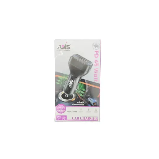 AMS Smart Gadgets Free Cable Car Charger PD 45 Watt Professional Car Charging                                                                                                           
