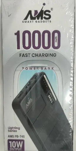 AMS 10000mAh Fast Chaarging Power Bank 10w 