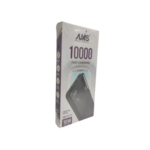 AMS 10000mAh Fast Chaarging Power Bank Lighting Series 10w 