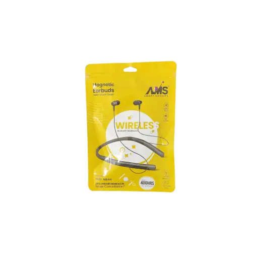 AMS Smart Gadgets Magnetic Earbuds With 13mm Driver Wireles Bluetooth Neckband Upto 400Hrs Standby