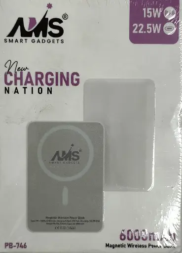AMS 6000mAh Magnetic Wireless Power Bank