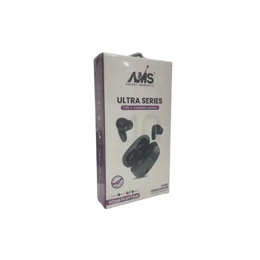 AMS Smart Gadgets Ultra Series Type-C Charging Support 40Hrs Playtime 13MM Driver With HD Sound Quality