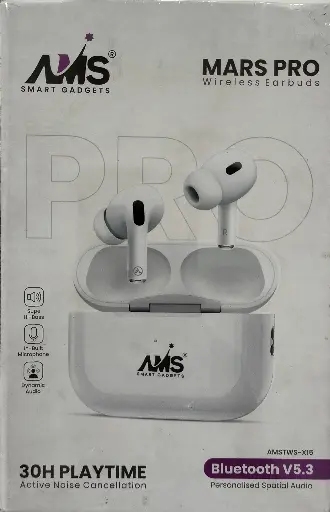 AMS 30HPlaytime Active Noise Cancellation Bluetooth V5.3 Personalised Spatial Audio