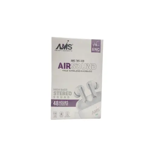 AMS Smart Gadgets Airsound True Wireless Earbuds High Bass Stereo Sound 48Hours Playback Time