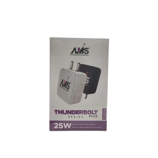 AMS A True Source Of Energy Thunderbolt Plus Serles 25W Quick Charge 3.0 Power Adaptor Effciency & Compatibility Like Never Before