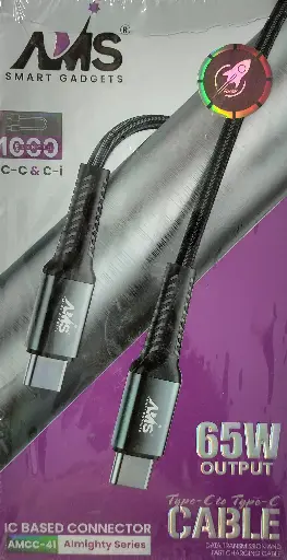 AMS 65W Output Type-C to type-C Cable
