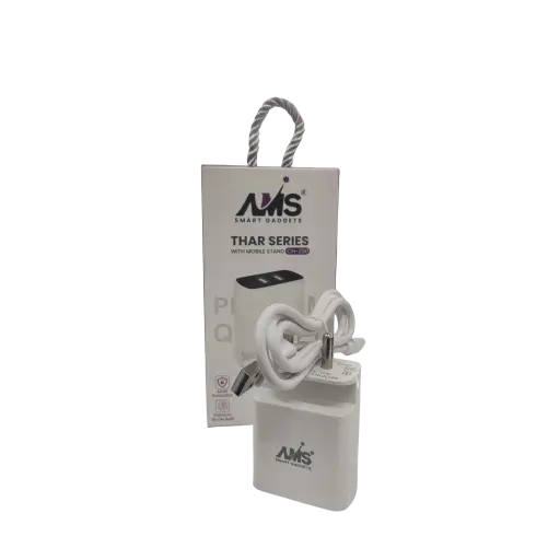 AMS Smart Gadgets Thar Series With Mobile Stand Dual Usb Fast Charger 3.5A Output 