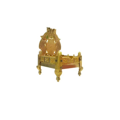 Collectible India Aluminium God Singhasan Medium,Golden 3.5×3.5inch 