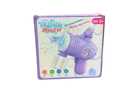 Bubble Blaster Unicorn Bubble Gun for Kids, Purple, Battery Operated, Ages 3+, with Bubble Solution