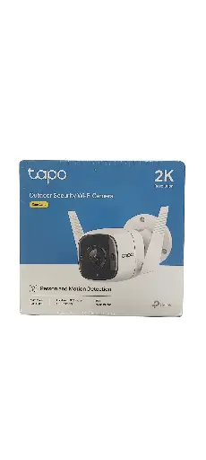 TP-Link 4MP 2K QHD (2560X1440) Outdoor CCTV Security Wi-Fi Smart Camera -Alexa Enabled -Weatherproof -Full Color Starlight Night Vision -2-Way Audio -Up to 256 GB SD Storage - C320Ws- White