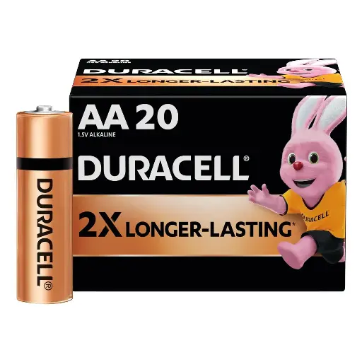 Duracell Battery 2X Longer-Lasting AA Size (PACK of 20 Pcs)